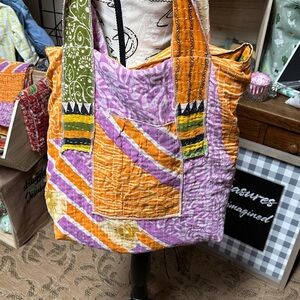 Reversible Boho Kantha Tote